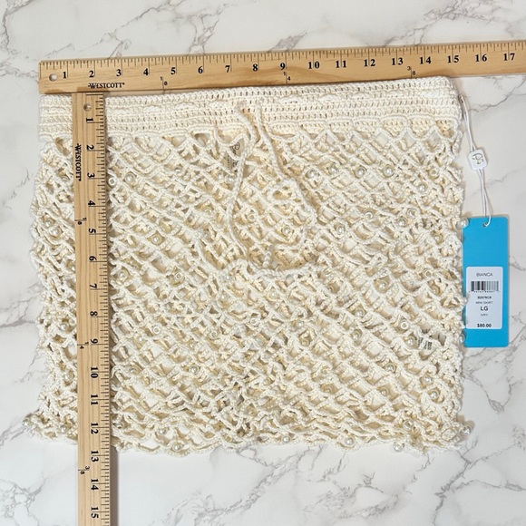 BEACH BUNNY Bianca Tank & Mini Skirt - Ivory Large Set $158 - Picture 14 of 16